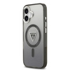 Guess Nakładka Magsafe IML Gradient Case With Print Triangle Logo & Silver Metal Camera Buttons Do iPhone 17 Czarna