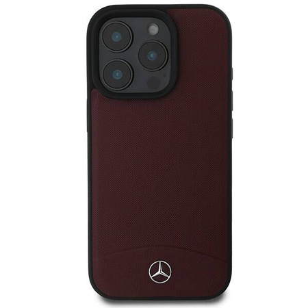 Mercedes nakładka do iPhone 16 Pro Max 6,9&quot; MEHMP16X23RBARR Hardcase Textured And Plain Leather MagSafe czerwona