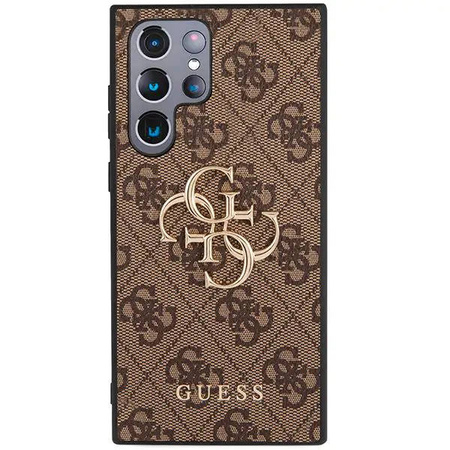 Guess 4G Big Metal Logo - Etui Samsung Galaxy S23 Ultra (brązowy)
