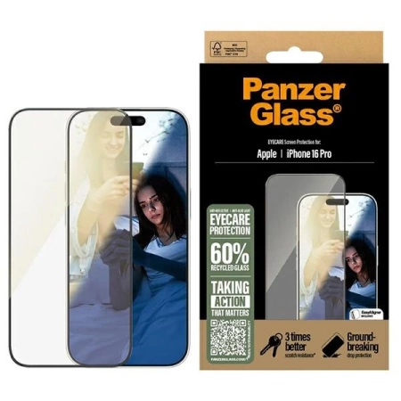PanzerGlass EyeCare Displayschutzfolie iPhone 16 Pro 6,3&quot; Ultra-Wide Fit 2866