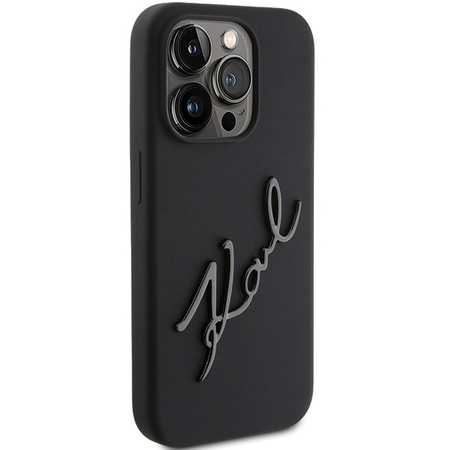 Karl Lagerfeld Silicone Karl Script case for iPhone 15 Pro - black