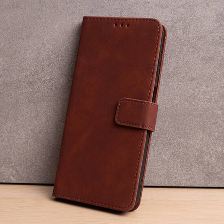 Etui Smart Velvet do Motorola Moto E22 brązowe