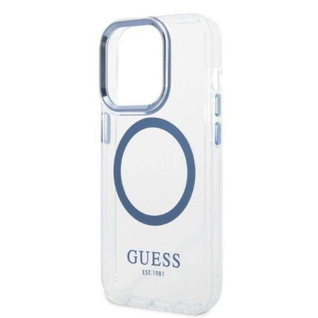 Guess Metal Outline Magsafe - Etui iPhone 14 Pro (przezroczysty)