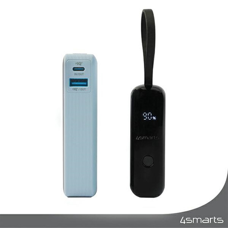 4smarts Powerbank Pocket 10000mAh 30W z wbudowanym kablem USB-C 15cm space grey 540699