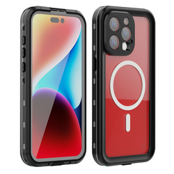 Futerał wodoodporny SHELLBOX DOT kompatybilny z MagSafe do IPHONE 15 Pro Max czarny