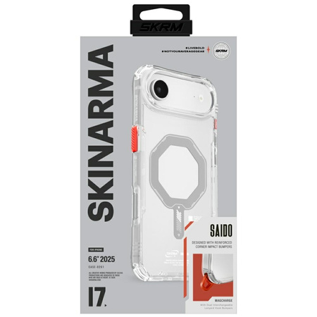 Etui Skinarma Saido do iPhone 17 Air Magnetic Charging przezroczysty