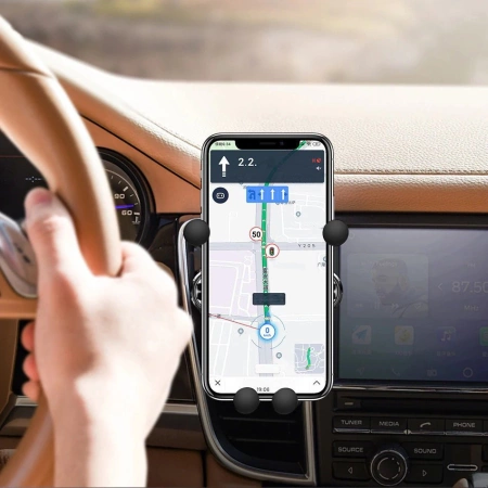 Wozinsky car phone holder gravity for ventilation grille black (WCH-05)