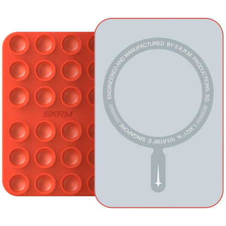 Uniwersalna przyssawka Skinarma Stax MagSafe do telefonu pomarańczowy