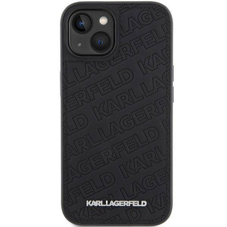 Karl Lagerfeld Quilted K Pattern case for iPhone 15 - black