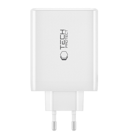 Ładowarka Sieciowa 100W 3x USB-C PD + QC3.0 USB Tech-Protect NC100W-GAN biała