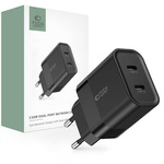 Wall Charger PD 20W 2x USB-C Tech-Protect C20W black