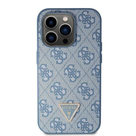 Guess GUHCP14LP4TDSCPB iPhone 14 Pro 6,1" blau/blaues Hardcase Crossbody 4G Metalllogo