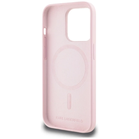 Karl Lagerfeld Silicone Karl&amp;Choupette MagSafe Case for iPhone 14 Pro Max - Pink