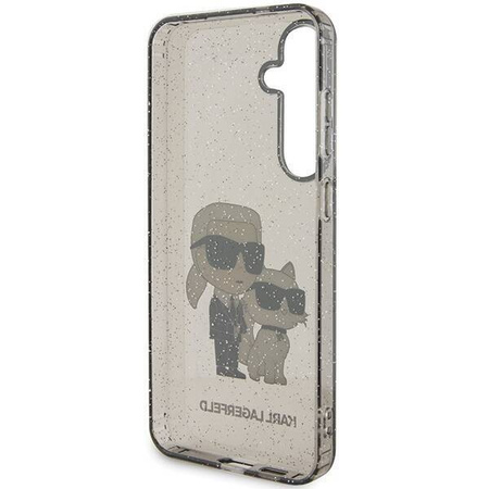 Etui Karl Lagerfeld Glitter Karl&Choupette na Samsung Galaxy S24+ - czarne