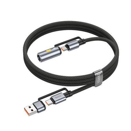 HOCO kabel All-in-one USB A / Typ C do Typ C / Zapalniczka samochodowa 3A 60W U138 1,2 m czarny