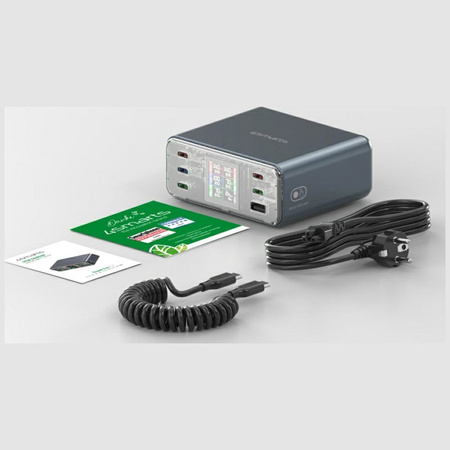 Stacja ładująca 4smarts Desk Charger     Lucid GaN DIY 360W 5xUSB-C 1xUSB-A szary