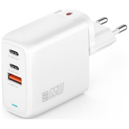 Ładowarka sieciowa 4smarts Flex 65W       2xUSB-C + 1xUSB-A biały
