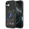Etui BMW M IML Metal Buttons Tricolor Lines MagSafe na iPhone 17 - czarne