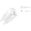 XO ŁAD SIEC CE07 PD 35W BIAŁA + KABEL USB-C/Lightning