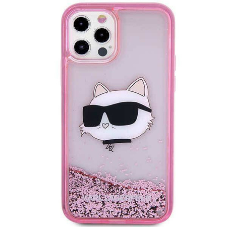 Karl Lagerfeld KLHCP12MLNCHCP iPhone 12/ 12 Pro 6,1" różowy/pink hardcase Glitter Choupette Head