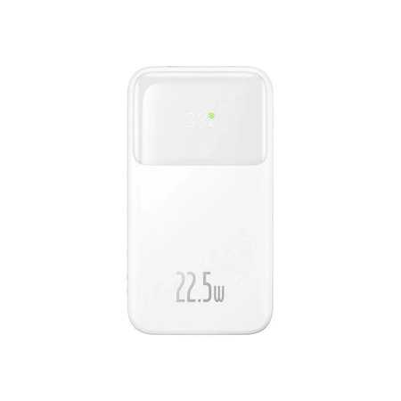 Baseus Comet Series powerbank with display 10000mAh 22.5W - white + USB-A - USB-C 0.3m cable - white