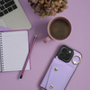 Futerał portfel WONDER dla IPHONE 16 liliowy