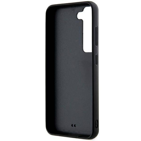 Karl Lagerfeld 3D Rubber Glitter Logo Hülle für Samsung Galaxy S23+ – Schwarz