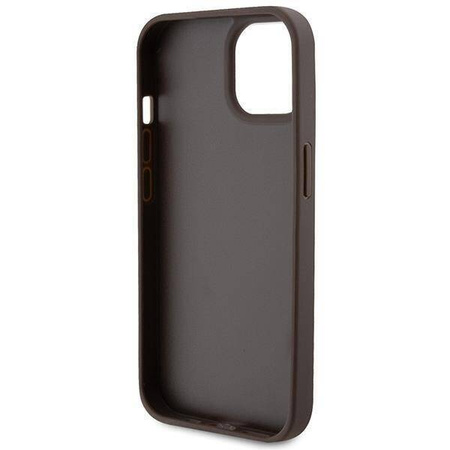 Oryginalne Etui APPLE IPHONE 15 Guess Hardcase Crossbody 4G Metal Logo (GUHCP15SP4TDSCPW) brązowe