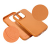 Leather Mag Cover kompatybilne z MagSafe do IPHONE 15 PRO MAX pomarańczowy