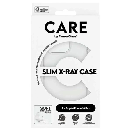 Etui CARE by PanzerGlass X-Ray Soft Basic Case z MagSafe na iPhone 16 Pro - przezroczyste
