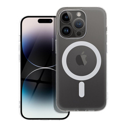 Futerał FROST MAG COVER z ochroną aparatu kompatybilny z MagSafe do IPHONE 14 Pro transparentny
