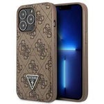 Case IPHONE 13 PRO Guess Hardcase 4G Triangle Logo Cardslot (GUHCP13LP4TPW) brown