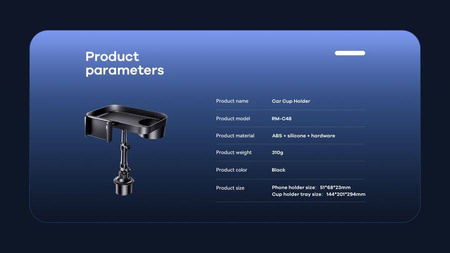 SAM REMAX RM-C48 HOLDER WITH CUP HOLDER BLACK