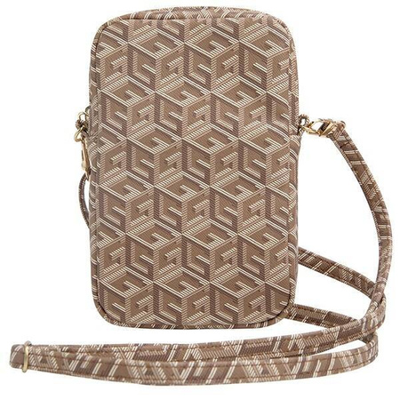 Guess Torebka GUWBZPGCSPGW brązowy/brown Zip GCube Bottom Stripe