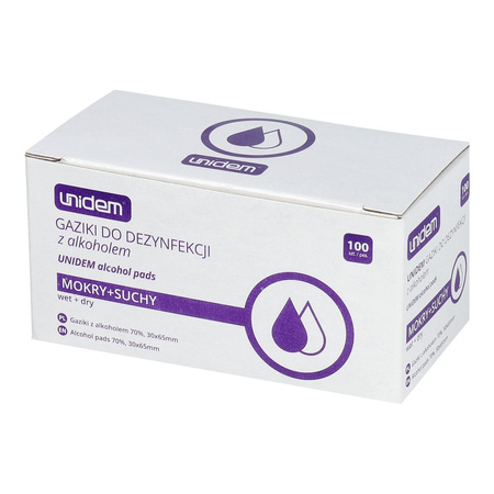 Ściereczki / gaziki do czyszczenia LCD / okularów itp. 100szt/opakowanie - dualpack sucha (50szt.) i morka (50szt.)