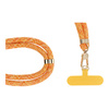 Zawieszka SWING (8mm) do telefonu z regulacją długości / długość sznura 165cm (max 82,5cm w pętli) / na ramię lub szyję - pomarańczowo biały