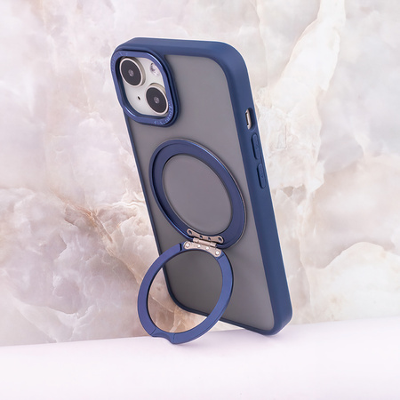 Nakładka Mag Ring Rotating do iPhone 12 / 12 Pro 6,1" granatowa