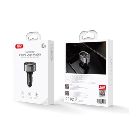 XO ŁAD SAM. CC61 PD QC3.0 100W USB-C USB Lightning czarny