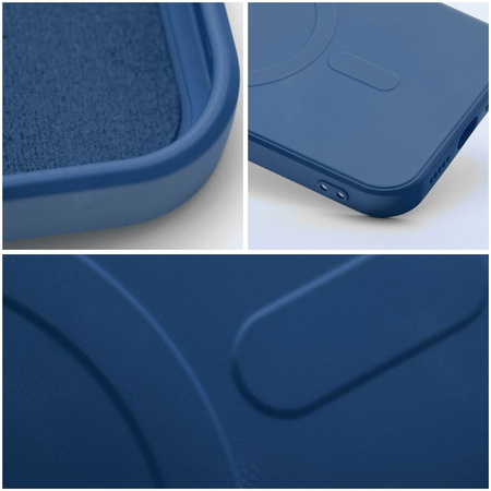 Futerał Silicone Mag Cover kompatybilny z MagSafe do SAMSUNG S24 niebieski