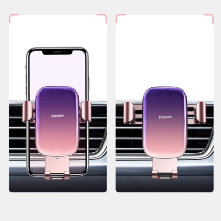 Grawitacyjny Uchwyt Samochodowy do Kratki Nawiewu / Wentylacyjnej Baseus Glaze Gravity Car Mount (SUYL-LG01) czarny