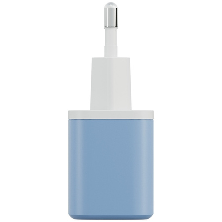 Ładowarka sieciowa Bazic GoPort Velox    Kit USB-C/USB-A GaN 35W z kablem niebieski