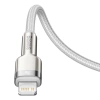 Baseus Cafule Metal Data kabel USB Typ C - Lightning 20 W Power Delivery 1 m biały (CATLJK-A02)