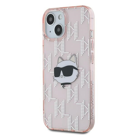 Karl Lagerfeld KLHCP13MHKLPCHP iPhone 13 6.1" różowy/pink hardcase IML Choupette Head & Monogram