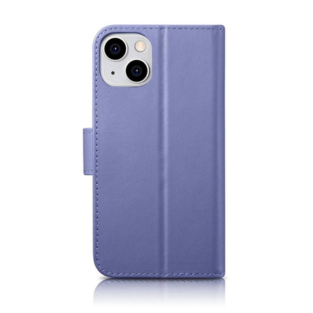 iCarer Wallet Case 2in1 iPhone 14 Plus Flip Leather Cover Anti-RFID Light Violet (WMI14220727-LP)