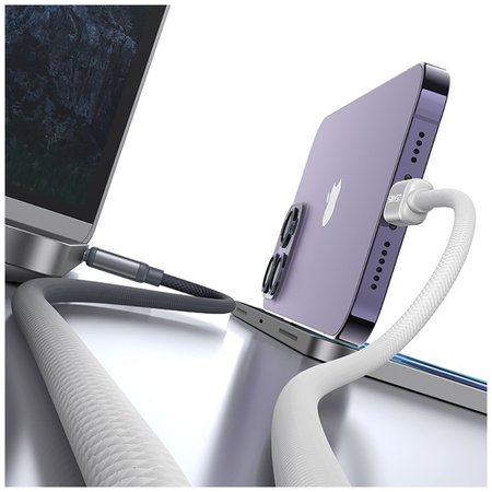 Kabel USAMS Bicolor Series SJ757 PD 30W  USB-C/Lightning 1.2m czarno biały