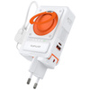 Ładowarka hybrydowa 4smarts 6w1          USB-C/USB-A PD 20W z powerbankiem 10 000 mAh, ładowanie indukcyjne Qi, kabel USB-C, stojak 360, biały