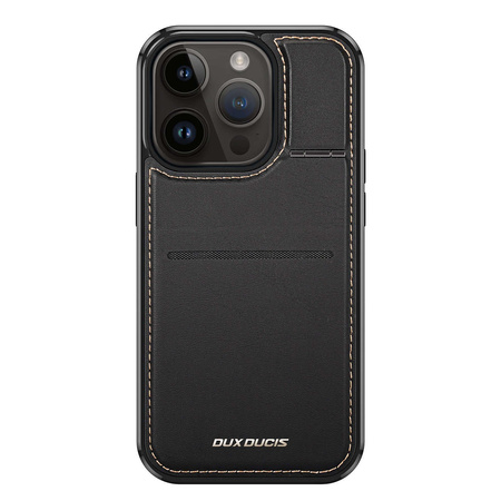 3-in-1-Hülle für iPhone 14 Pro mit MagSafe Wallet RFID-blockierender Ständer Dux Ducis Rafi Mag – Schwarz