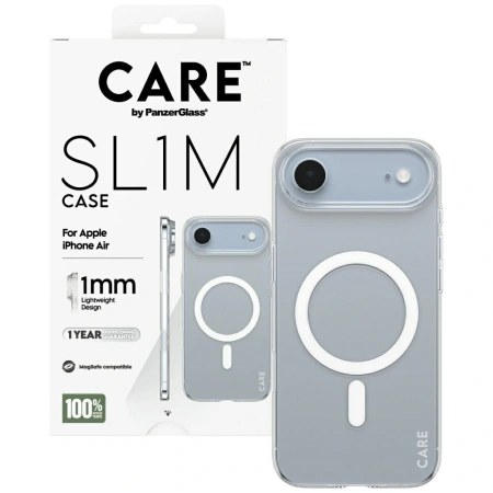 CARE by PanzerGlass SL1M MagSafe Case for iPhone Air - Transparent