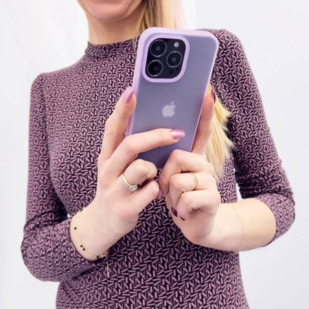 Kingxbar Plain Series etui pokrowiec do iPhone 13 Pro Max silikonowa obudowa różowy