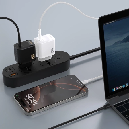 Dudao A28 45W GaN USB-C Wandladegerät - Schwarz